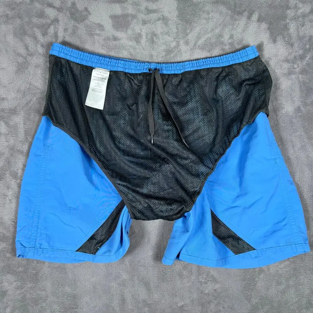 Men’s Patagonia Baggies 5” Swim Trunks Blue Mesh Lined Shorts Large